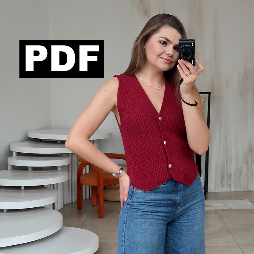 Мастер-класс по вязанию крючком ЖИЛЕТА CHERRY