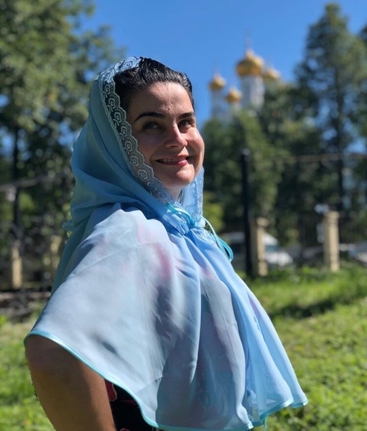 Церковный капюшон Небесно-голубой