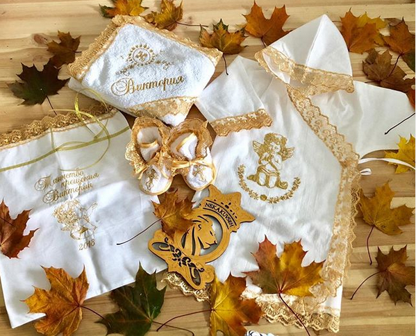 Крестильная рубашка без имени "Ангелок"