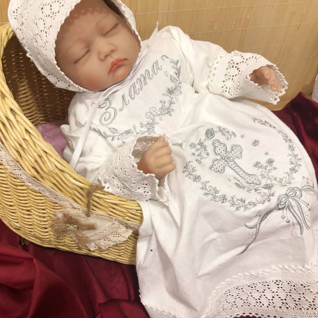 Крестильное именное платье «Крестьянка»