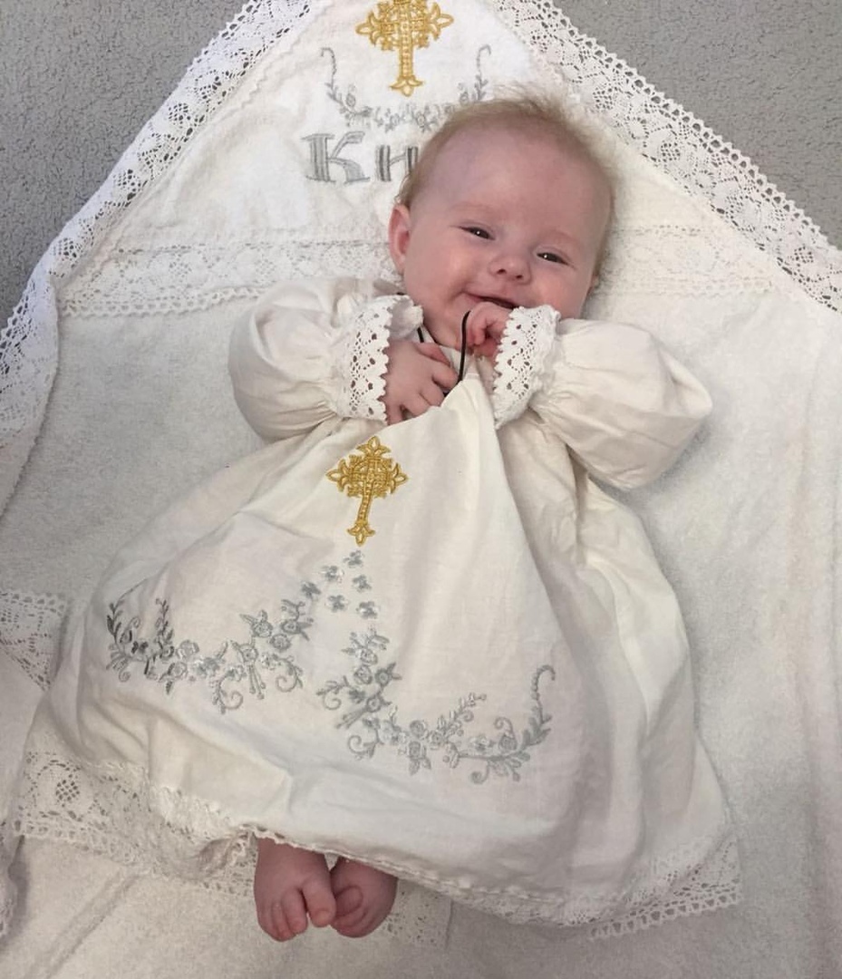 Крестильное именное платье «Новый крестик»
