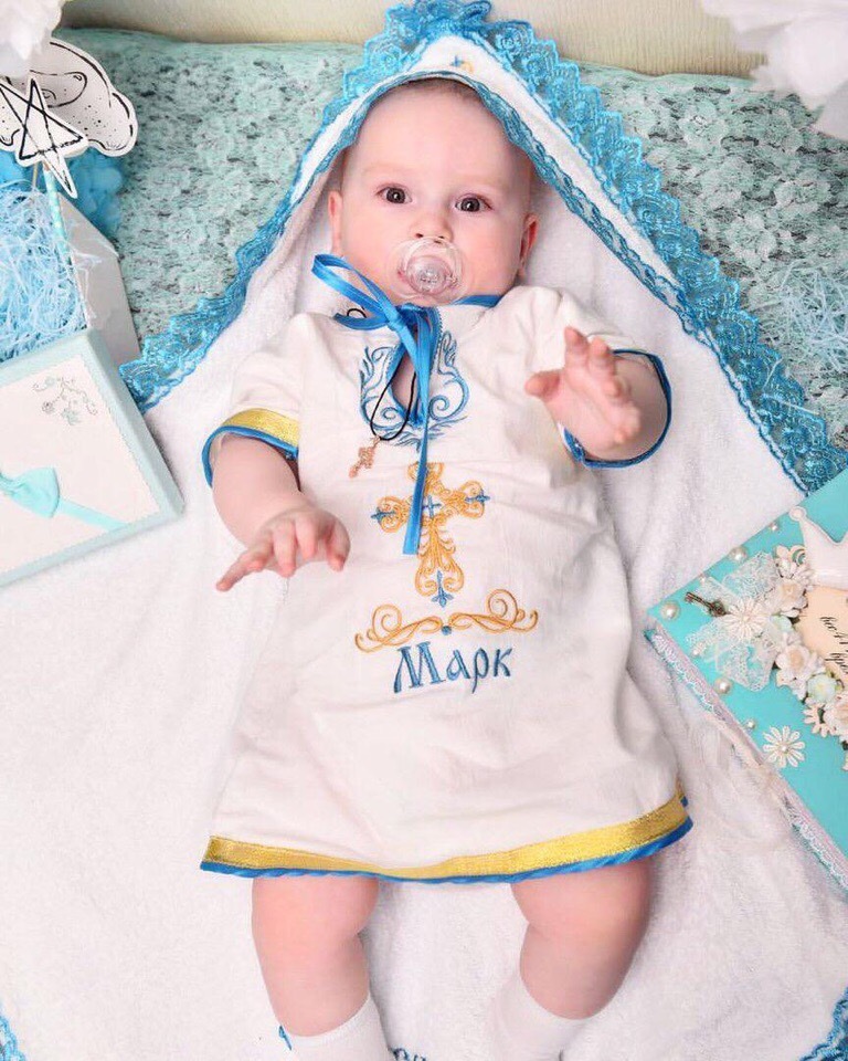 Крестильная рубашка «Голубое небо»