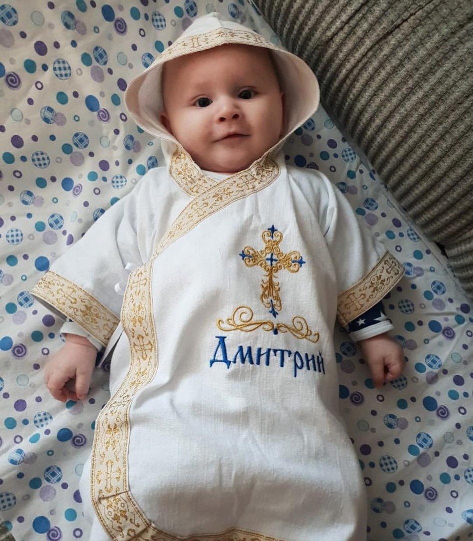 Именная крестильная рубашка «Джентельмен»