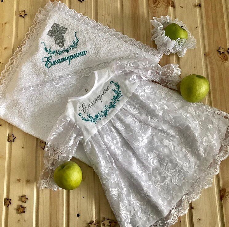 Крестильный набор "Гипюровая роскошь"