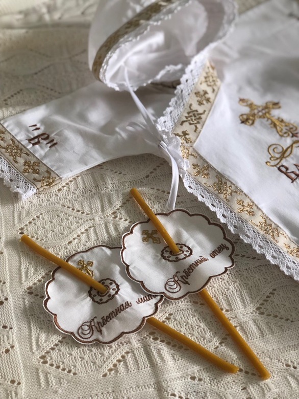 Крестильный набор "Церковная тесьма"