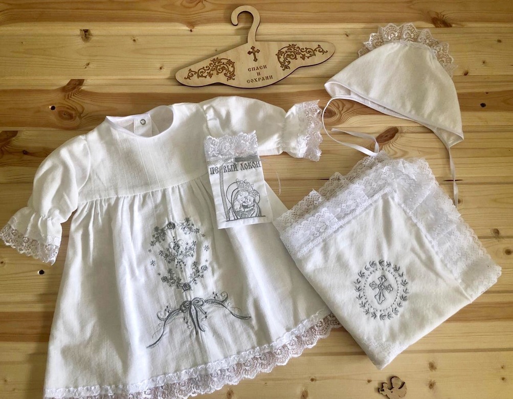 Крестильный набор "Цветы"