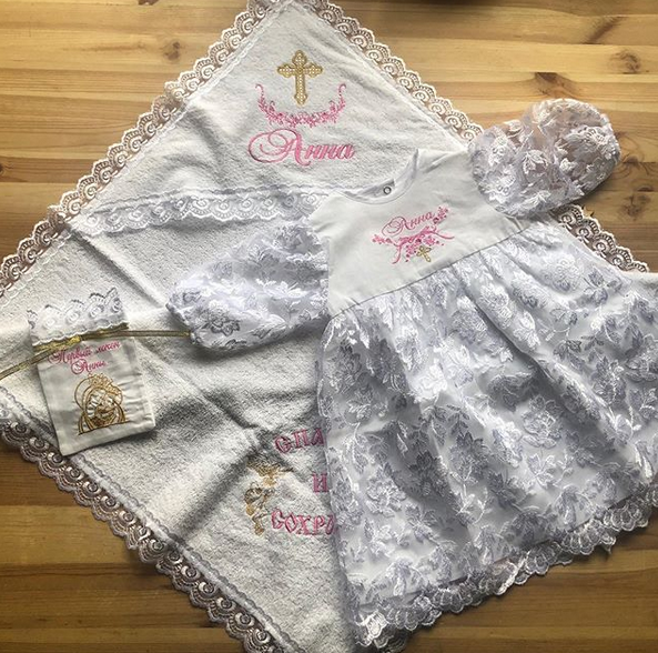 Крестильный набор "Кружевной блеск"