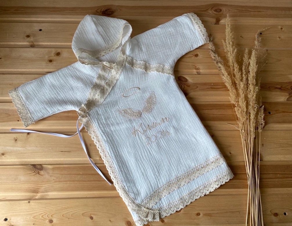 Крестильная рубашка из муслина Клим