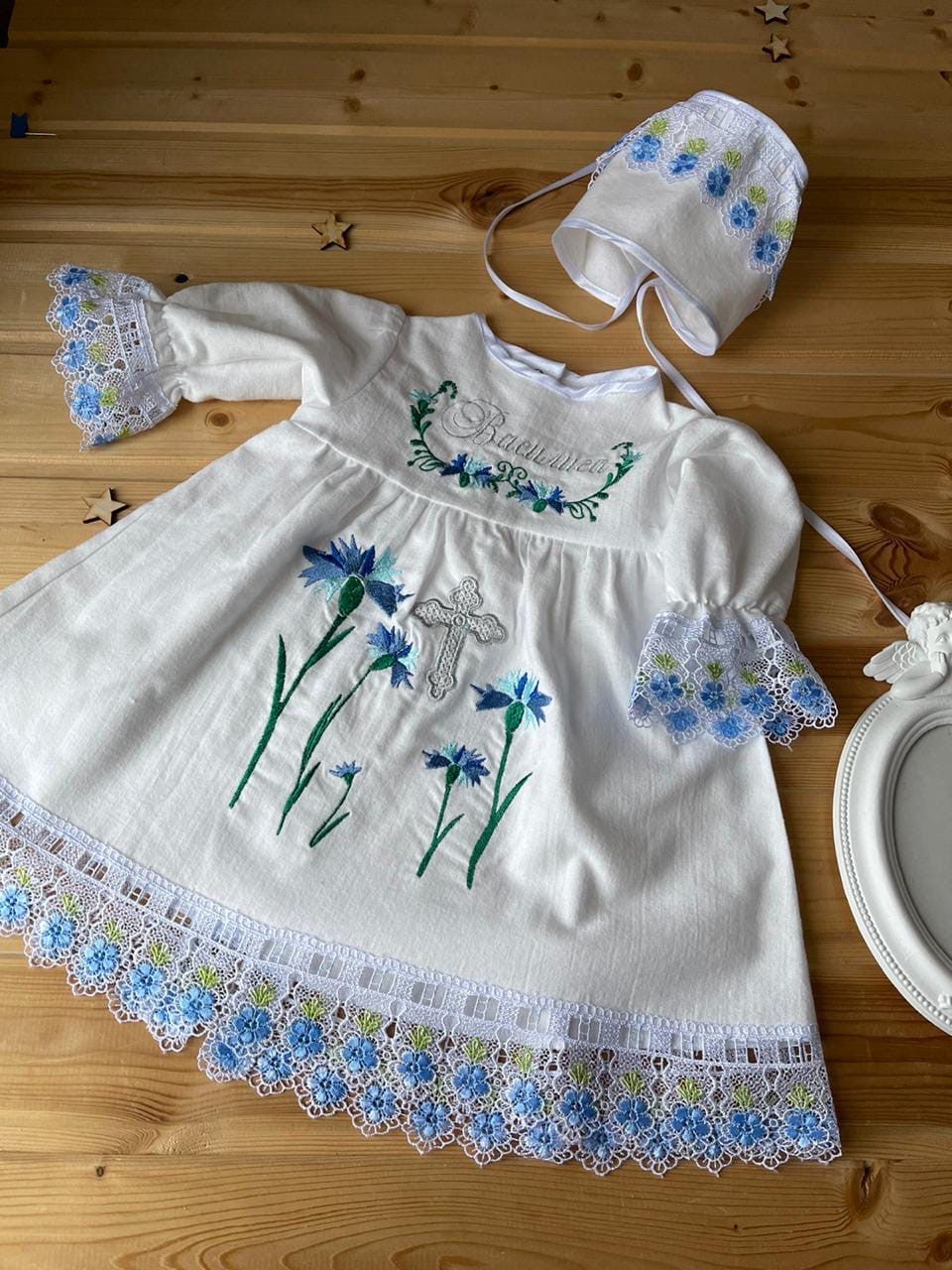 Крестильное платье "Васильки"