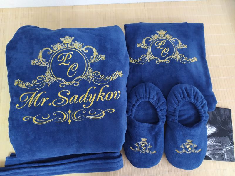Именной мужской махровый халат