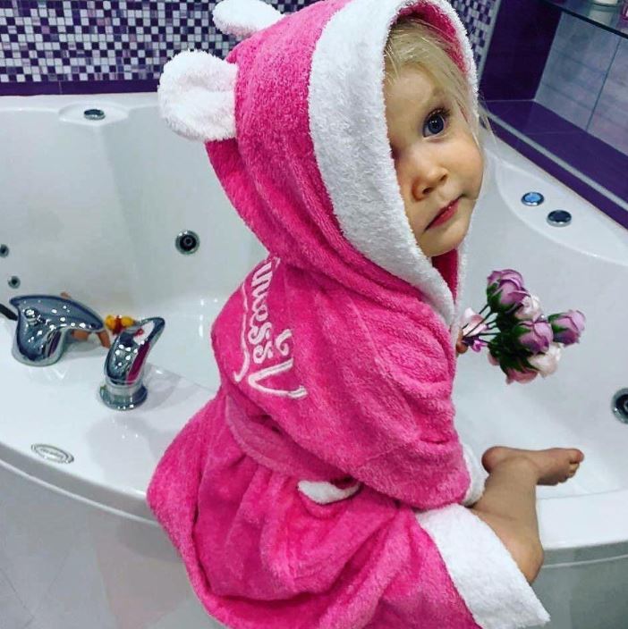 Именной детский махровый халат