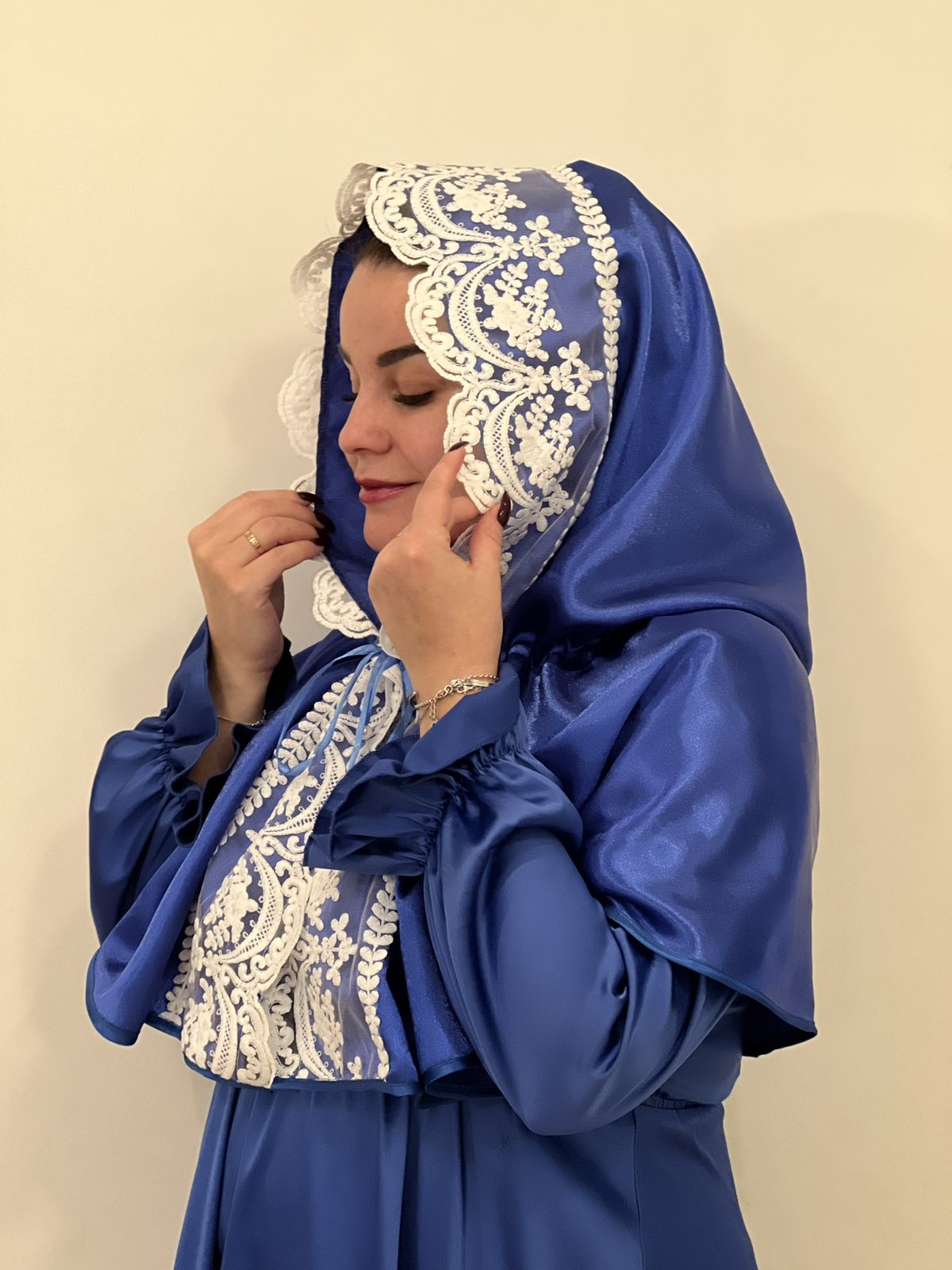 Церковный капюшон "Королевский" синий