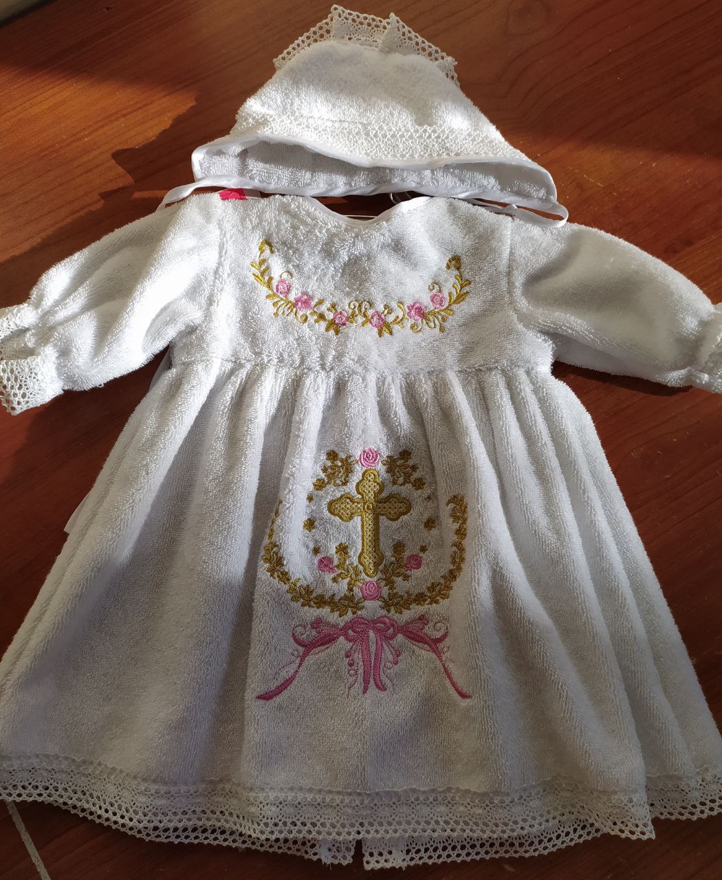 Платье крестильное махровое