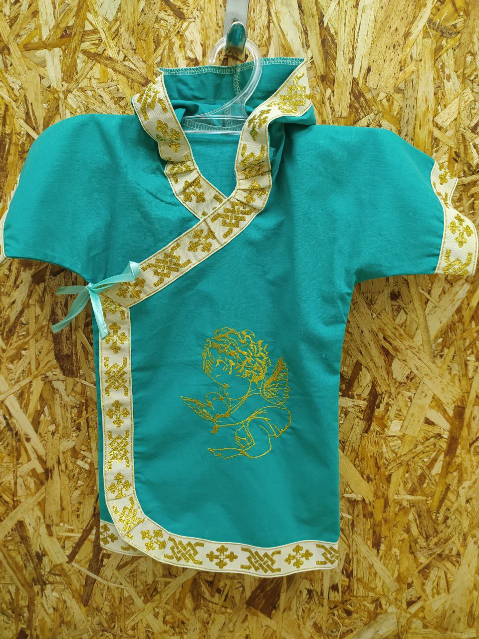 крестильная рубашка (зеленая)