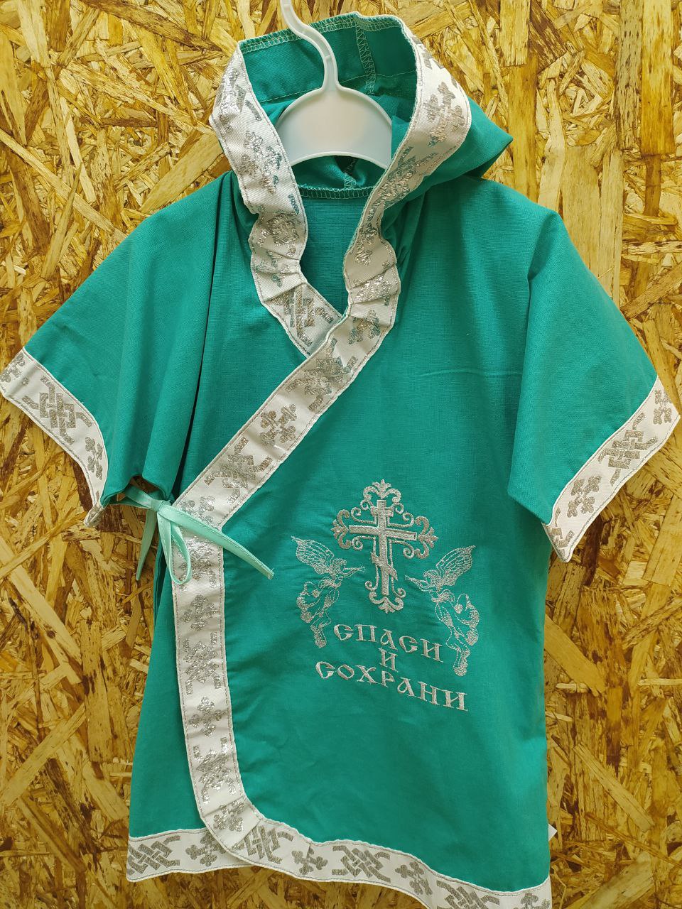 крестильная рубашка (зеленая)