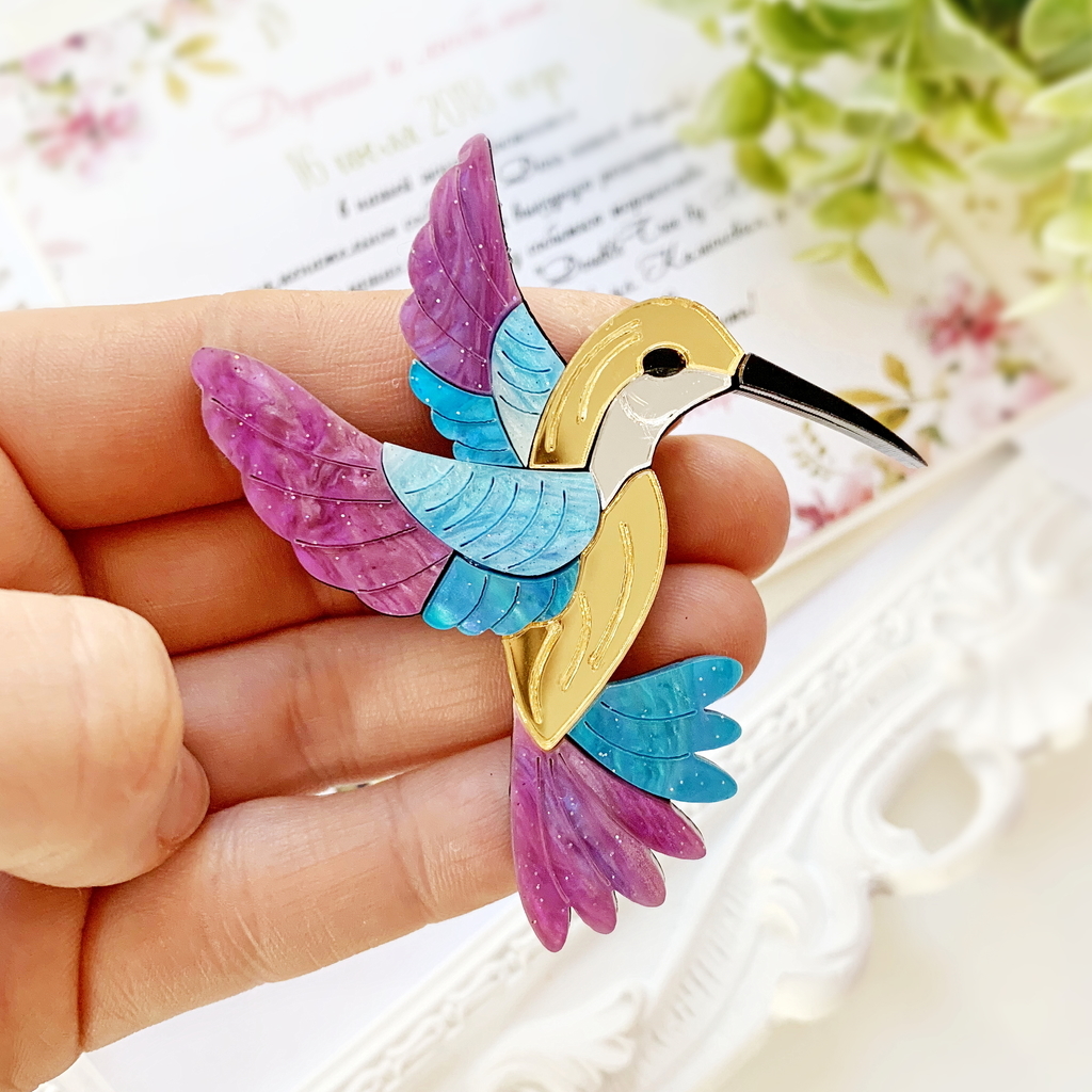 Брошь Колибри