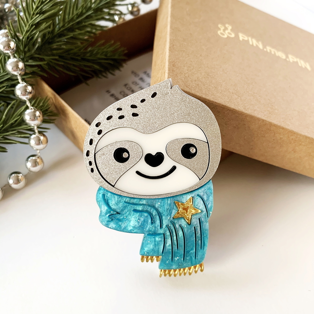 Брошь Ленивец