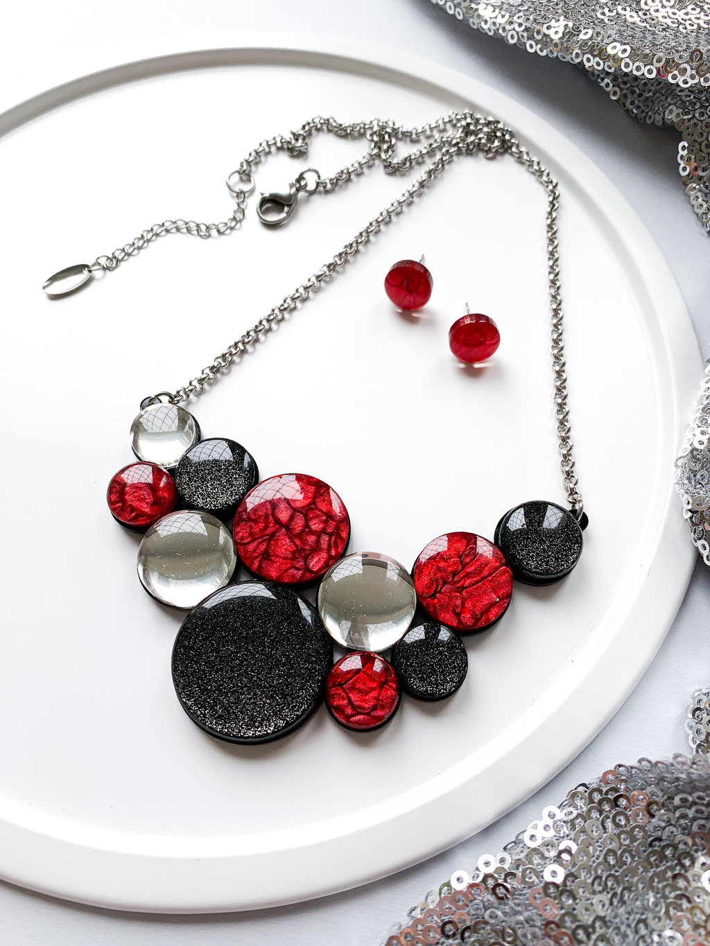 Колье и пусеты Гроздь