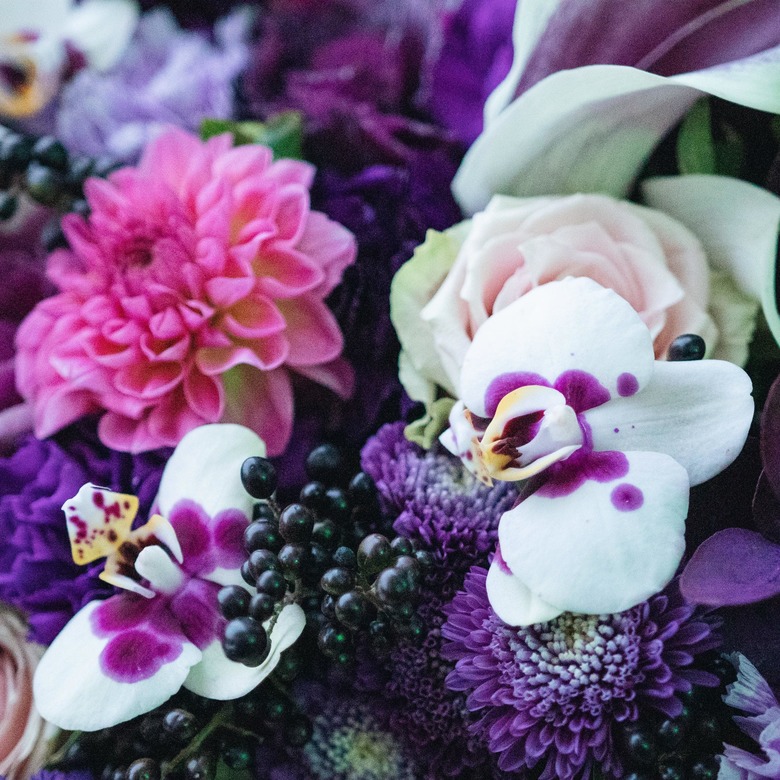 Авторская тыква с цветами 0288