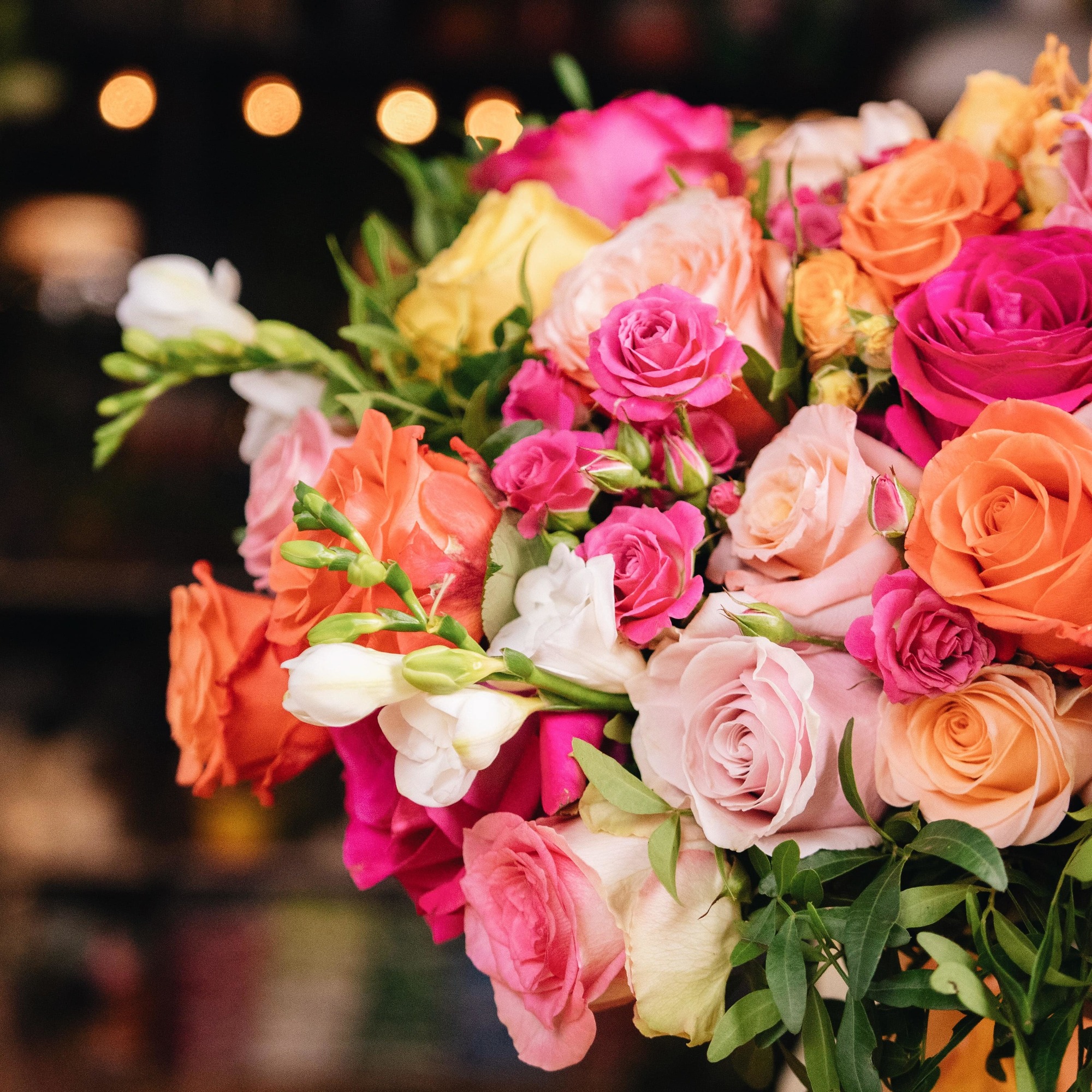 Букет с розой и фрезией 0317