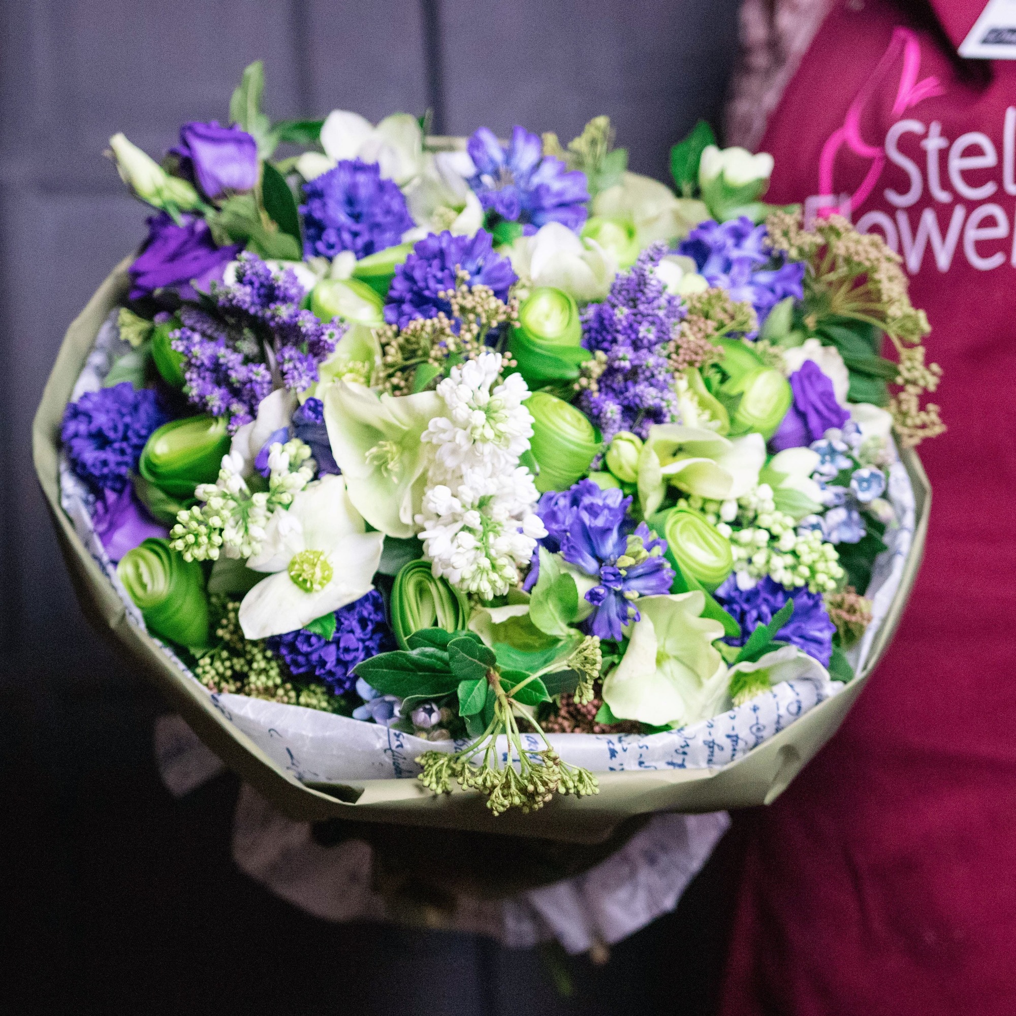 Букет с гиацинтом, сиренью и вероникой 0348