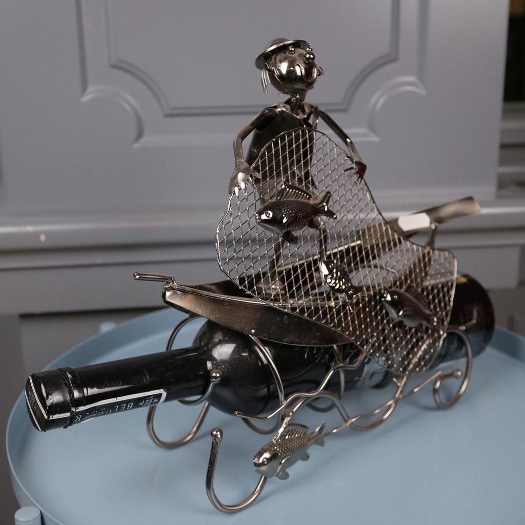 Держатель для бутылки из металла "Рыбак"