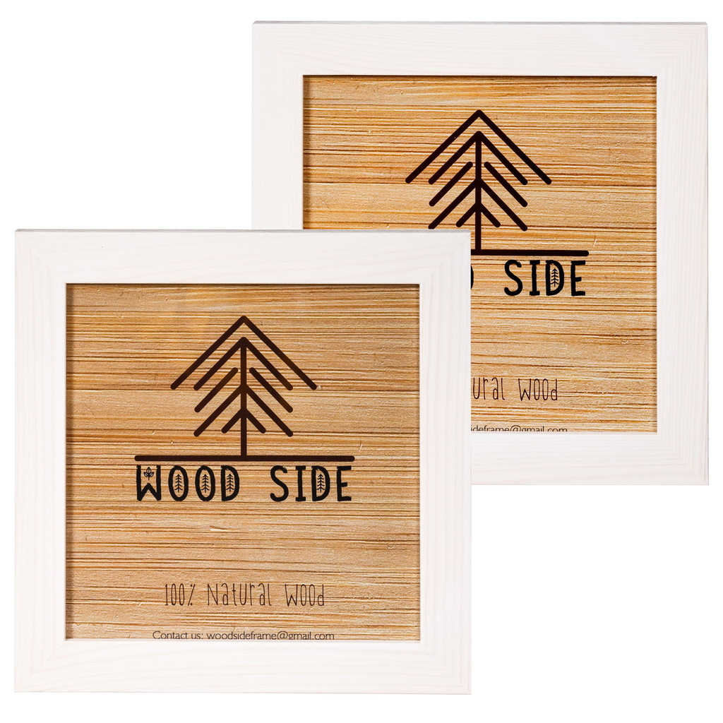 white 8x8", set of 2