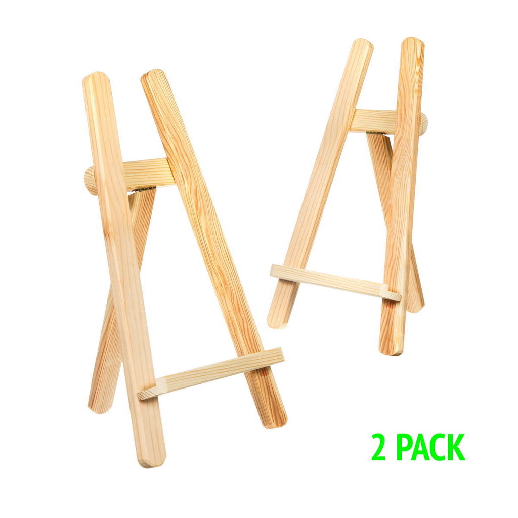 17" Tall Easel Portable Tripod Holder Tabletop Stand, Hold Canvas Art up to 14", 2 Pack