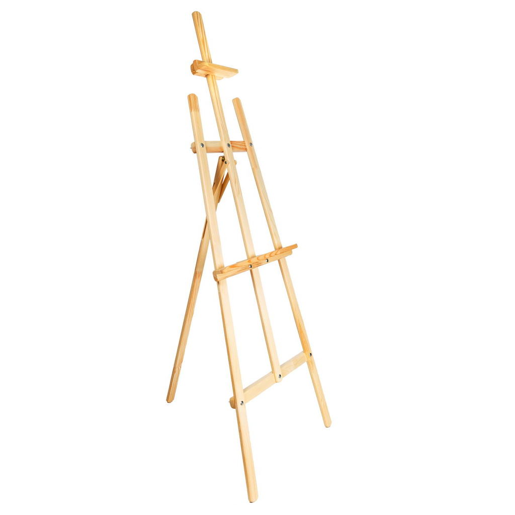 71" Tall Wooden Tripod Easel Display Floor Adjustable Stand Sketch Painting Portable, Holds Canvas up to 55", Adults, Kids Artists