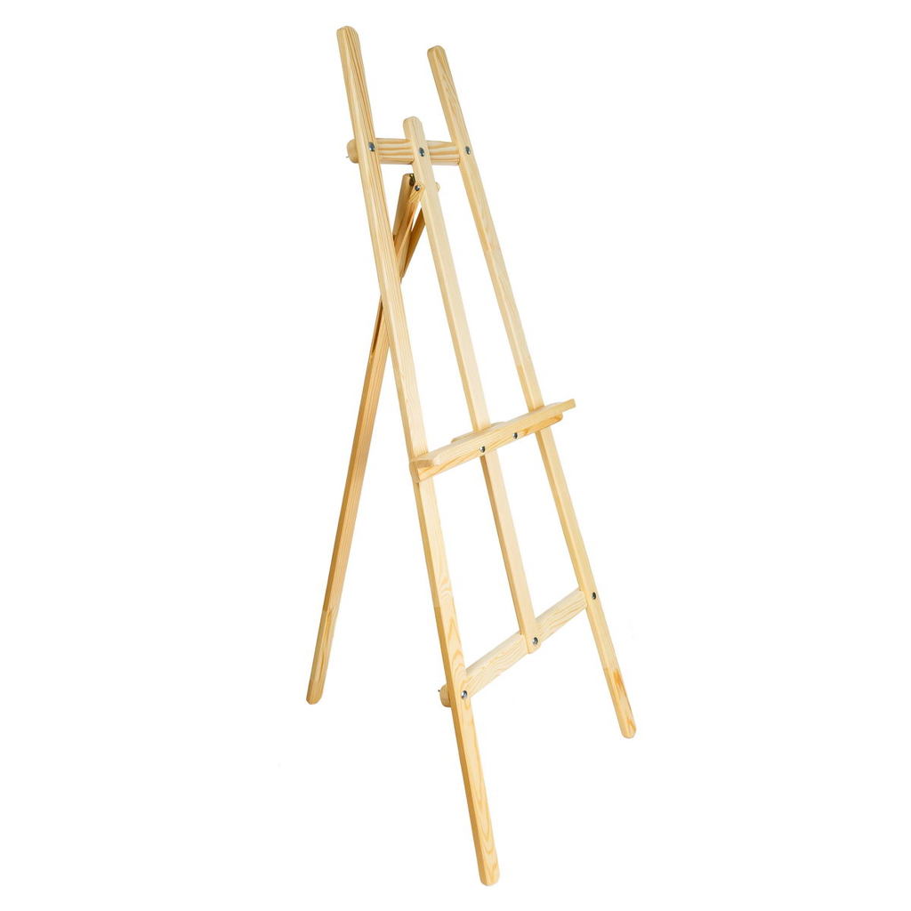 59" Tall Wooden Tripod Easel Display Floor Adjustable Stand Sketch Painting Portable, Holds Canvas up to 44", Adults, Kids Artists