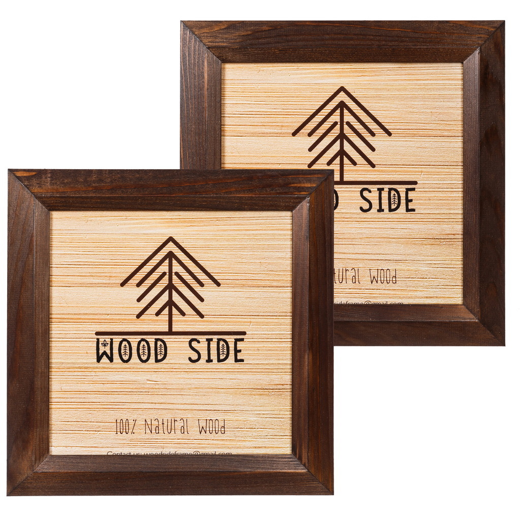 brown beveled molding 8x8", set of 2