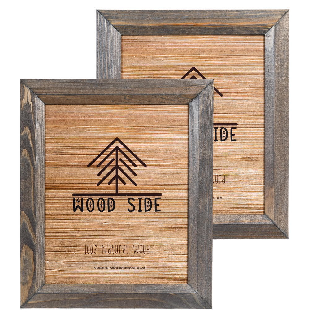 grey beveled molding 8x10", set of 2