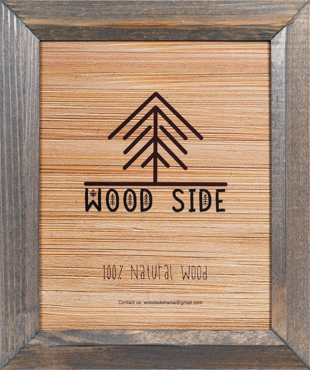 grey beveled molding 11x14"