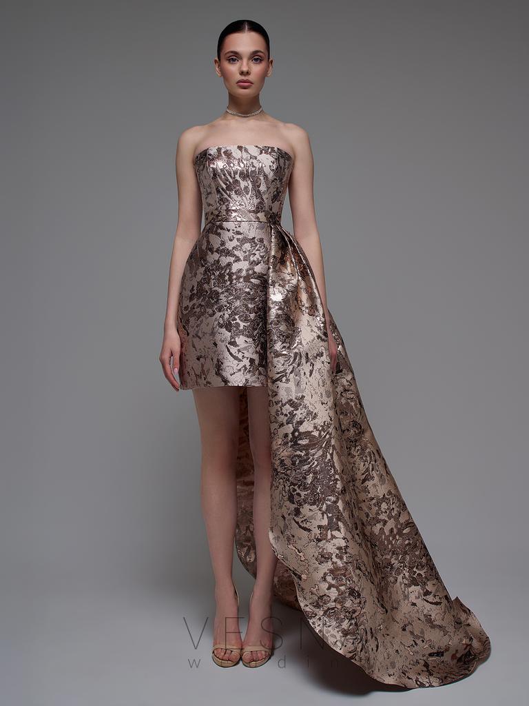 Вечернее платье Жаклин Шанхай Мокко + Хвост