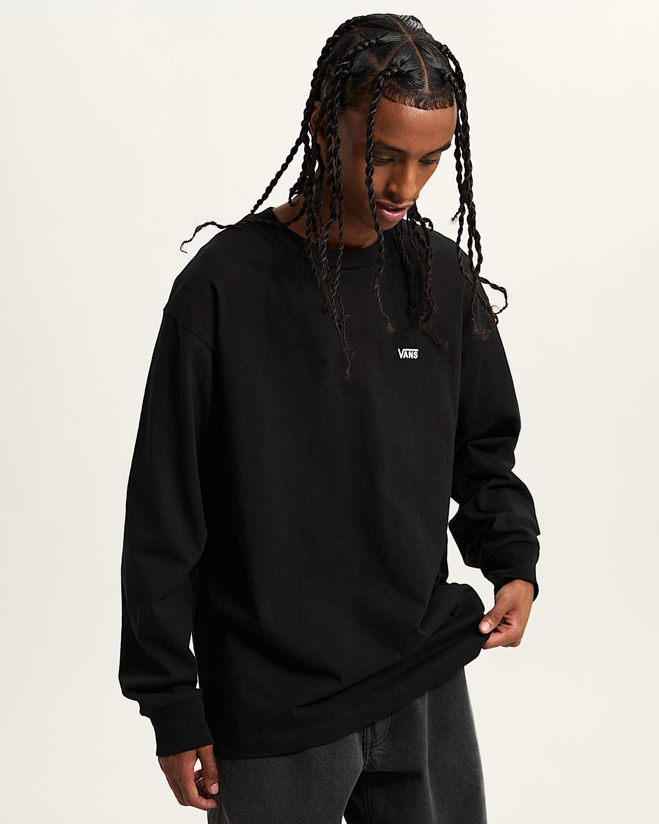 ЛОНГСЛИВ МУЖ. LEFT CHEST II LOOSE LS BLACK