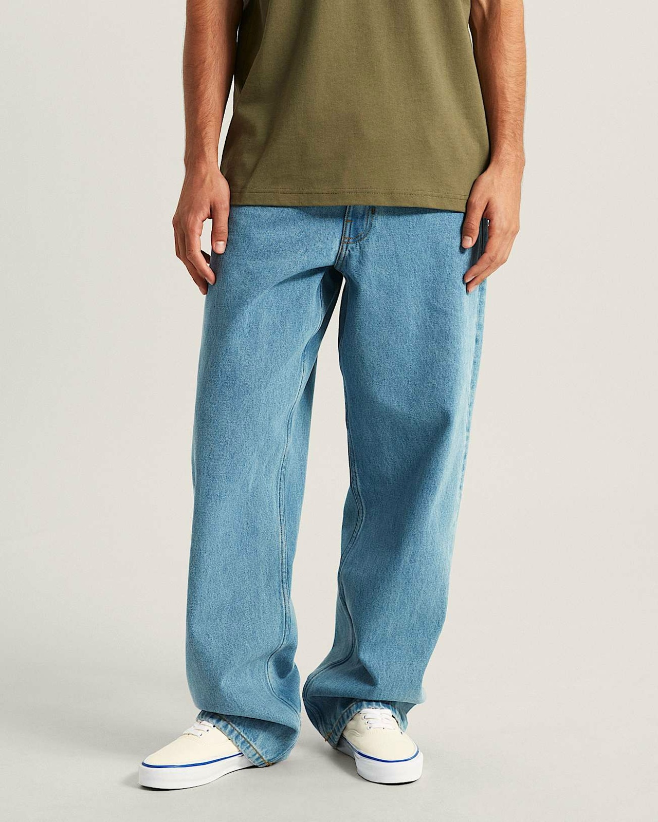БРЮКИ МУЖ. CHECK-5 LOOSE DENIM PANT STONEWASH/BLUE