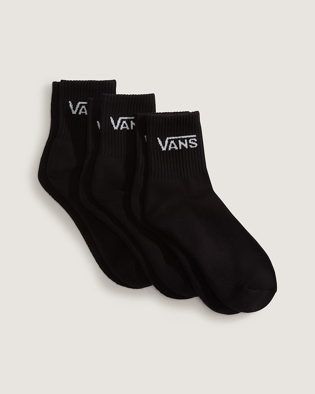 НОСКИ ВЫСОКИЕ VANS CLASSIC HALF CREW BLACK (3 ПАРЫ)