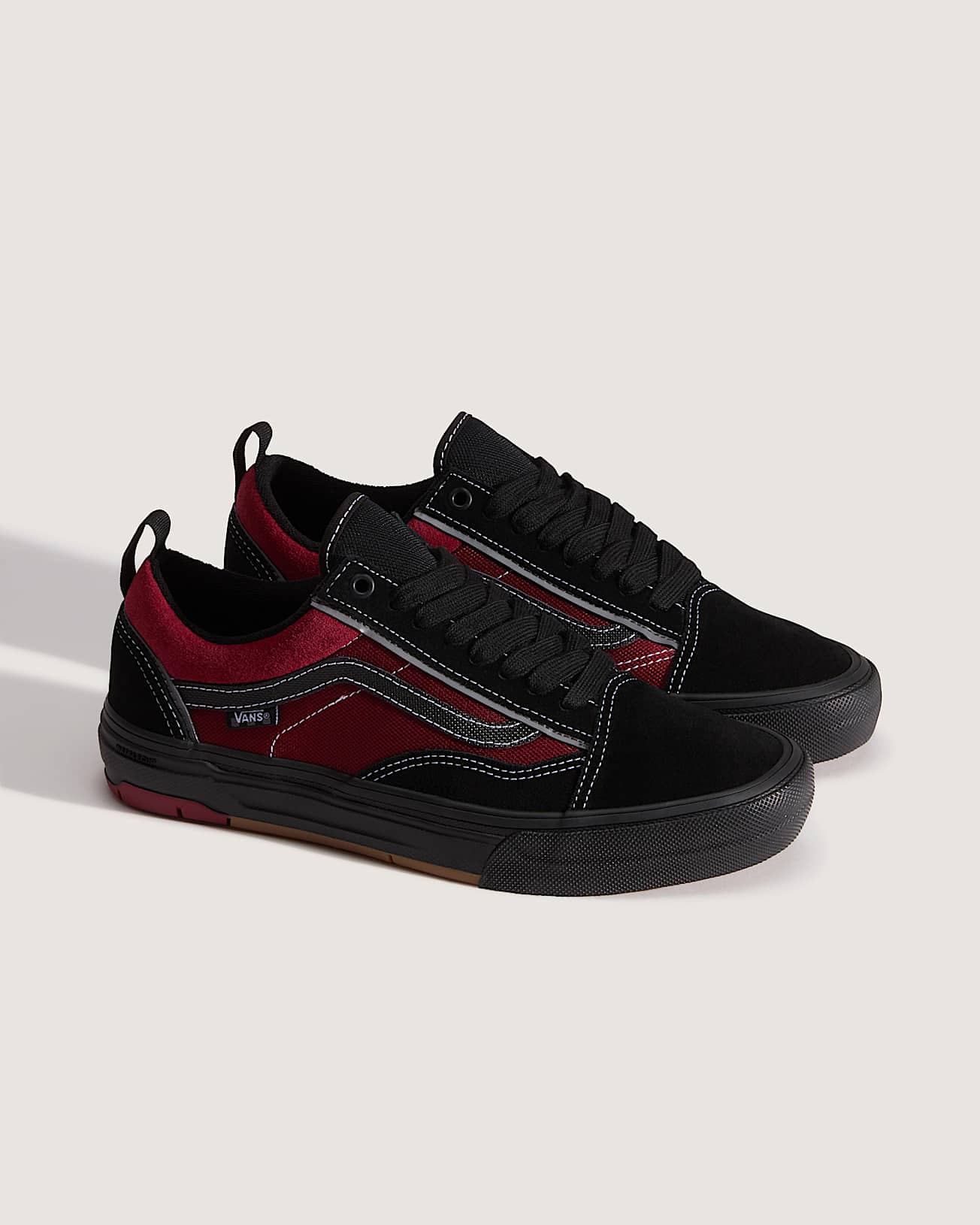 КЕДЫ OLD SKOOL WAFFLECUP BLACK/RED