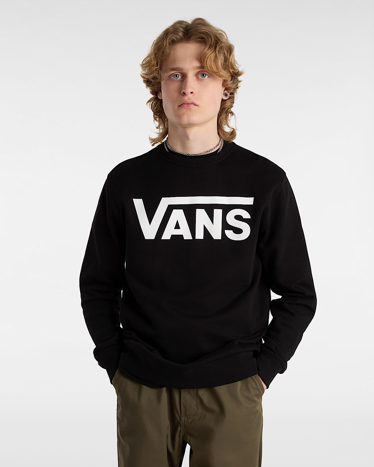 СВИТШОТ МУЖ. MN VANS CLASSIC CREW II BLACK/WHITE