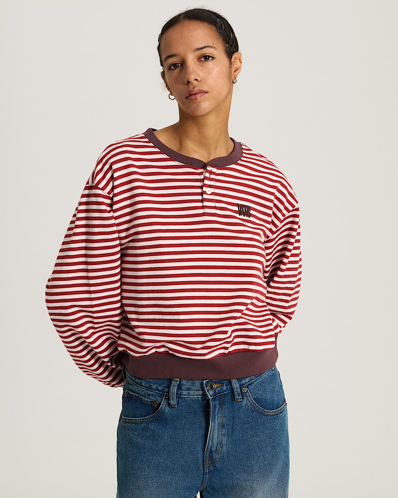 СВИТШОТ ЖЕН. MOLLY HENLEY PULLOVER PALE PETAL/POPP