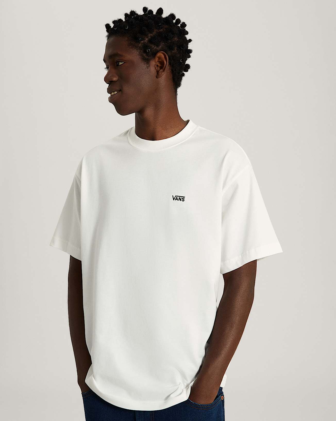 ФУТБОЛКА VANS LEFT CHEST II LOOSE SS WHITE