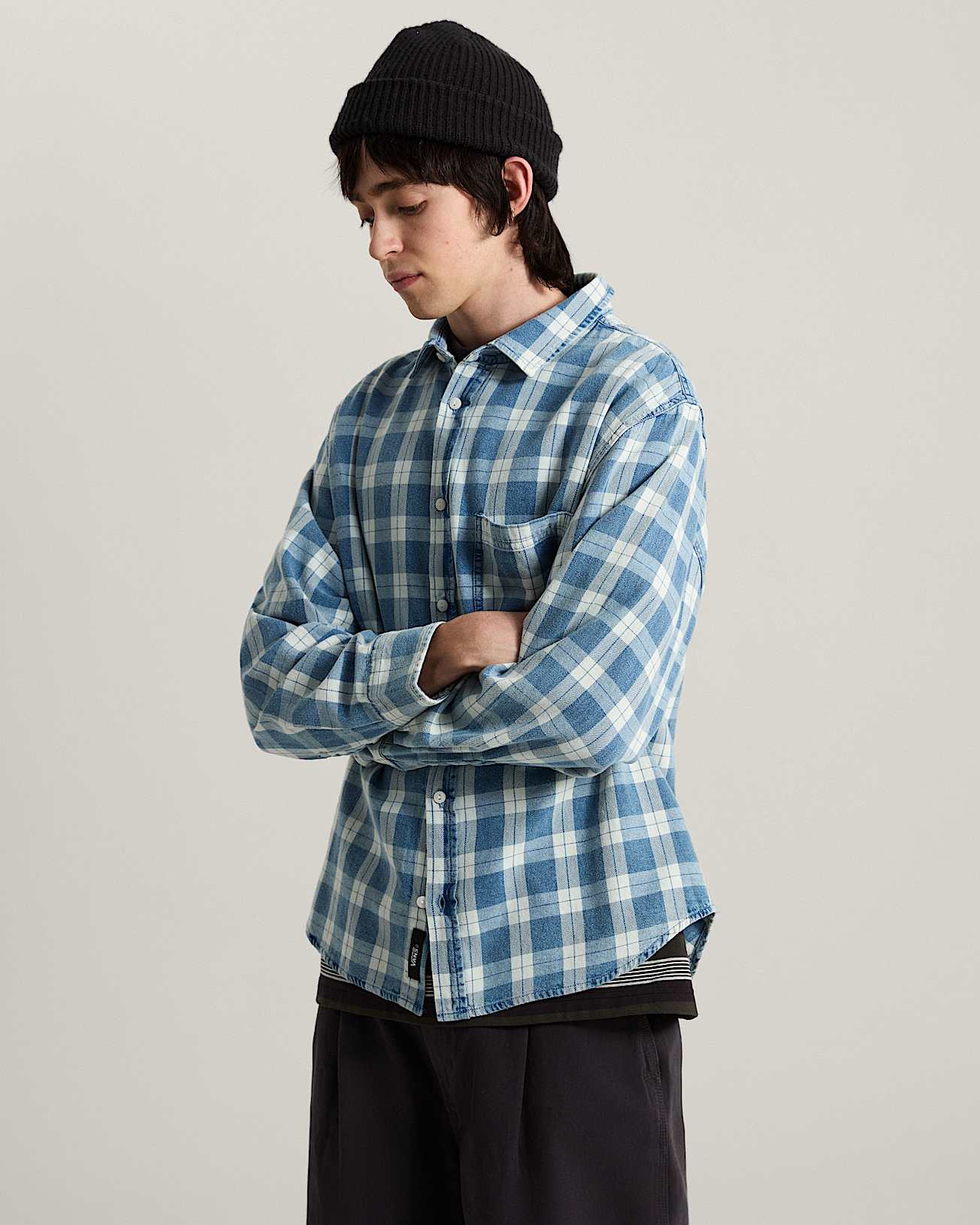 РУБАШКА МУЖ. VANS LAWSON VINTAGE INDIGO LS BLEACH INDIGO