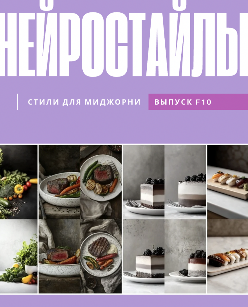 Нейростайлы Фудфото | Выпуск F10