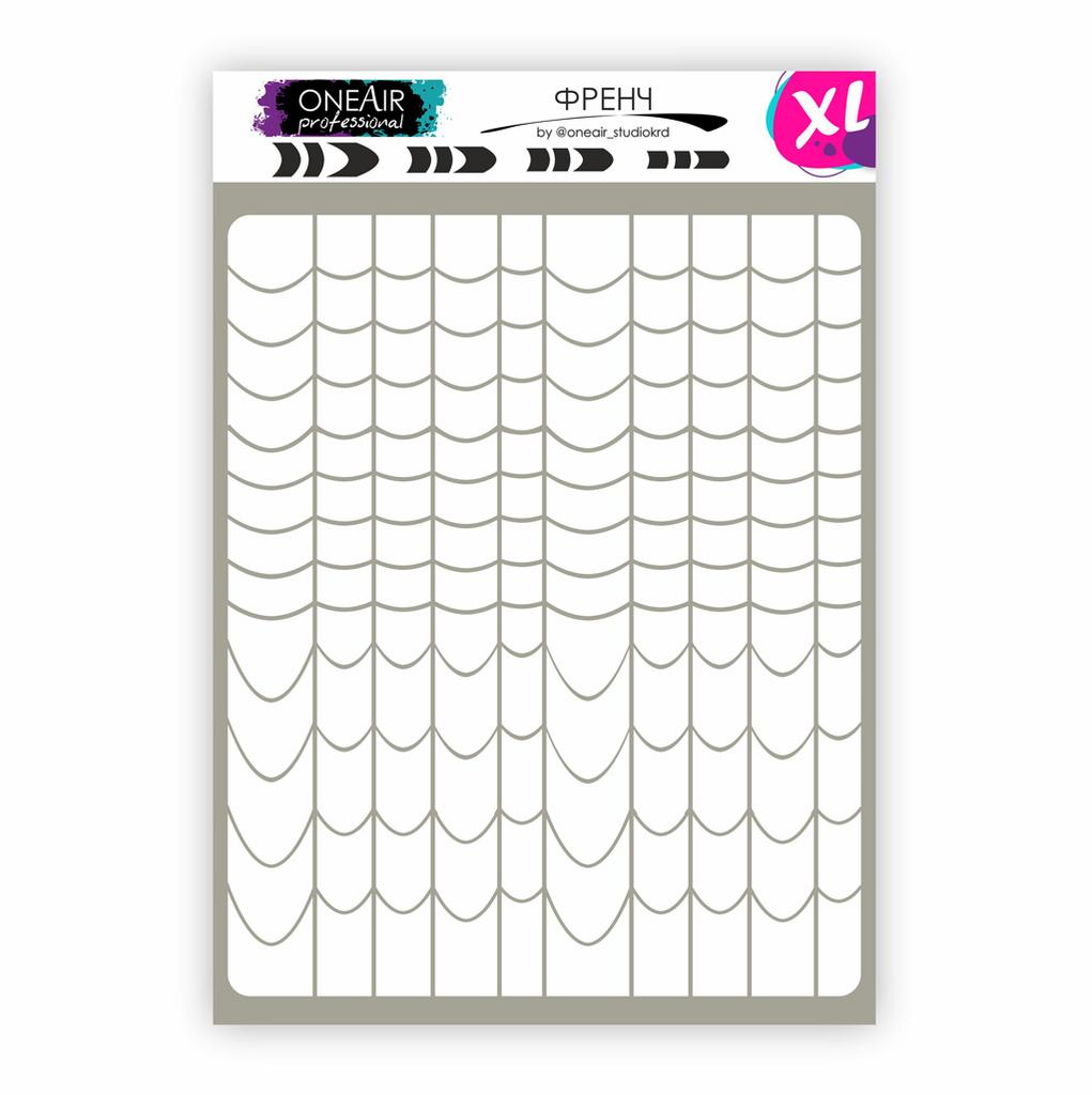 Stencils for airbrush on nails OneAir French XL