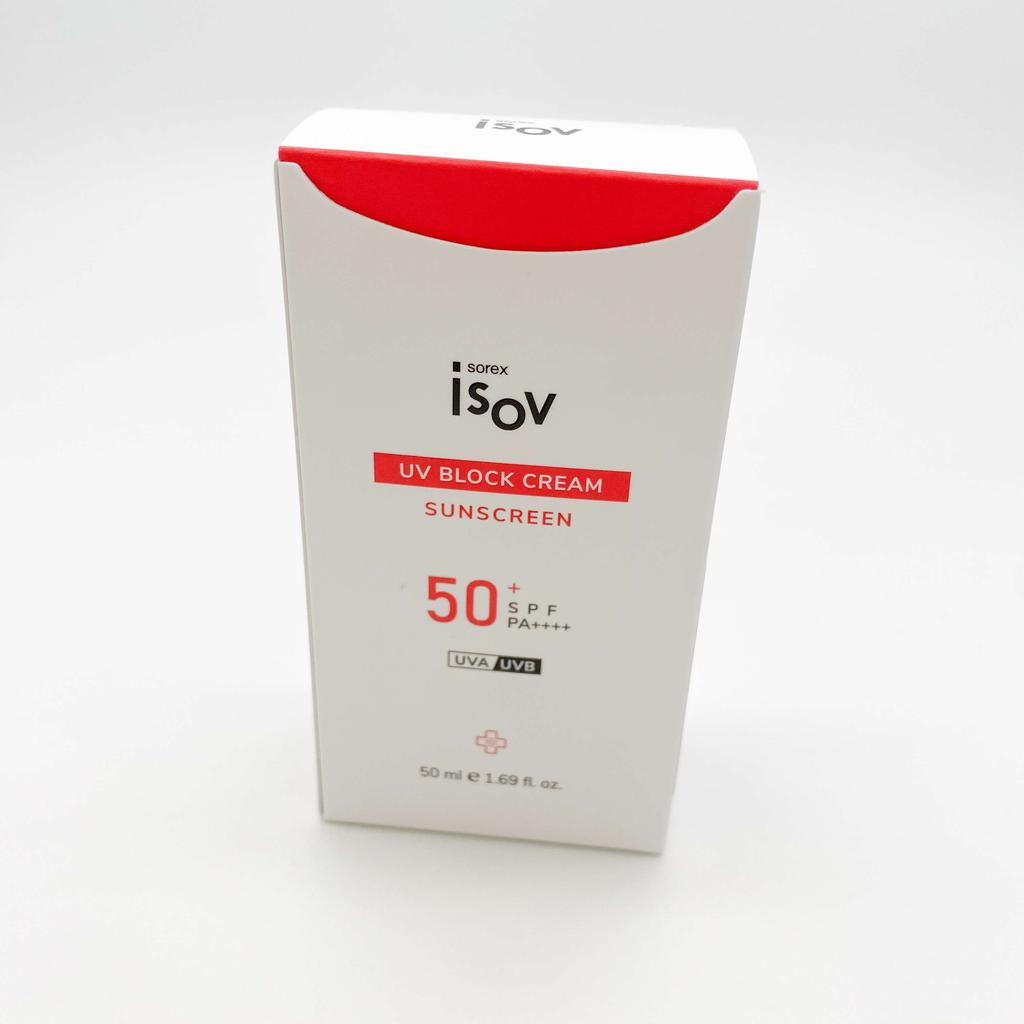 ISOV Sorex UV Block SPF 50+ PA++++ - Солнцезащитный крем SPF 50+ 50 мл