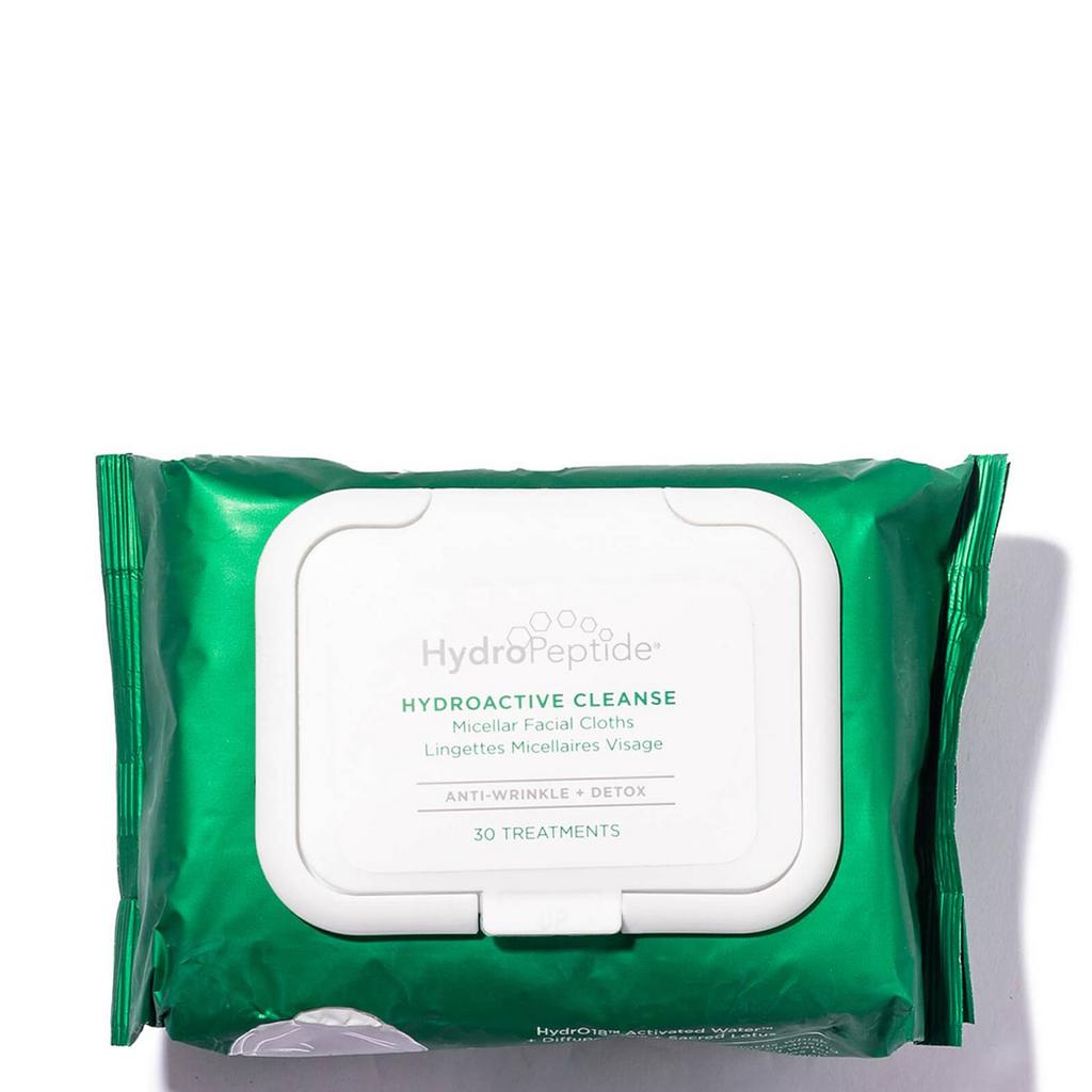 HydroPeptide Hydroactive cleanse Micellar Facial Towelettes Мицеллярные очищающие салфетки с запатентованной формулой "умной" воды и пептидами для демакияжа и восстановления эпидермального барьера