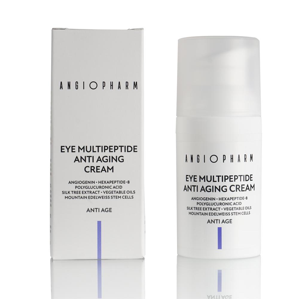 ANGIOPHARM MULTIPEPTIDE ANTI-AGING EYE CREAM Ангиофарм мультипептидный омолаживающий  крем для кожи вокруг глаз