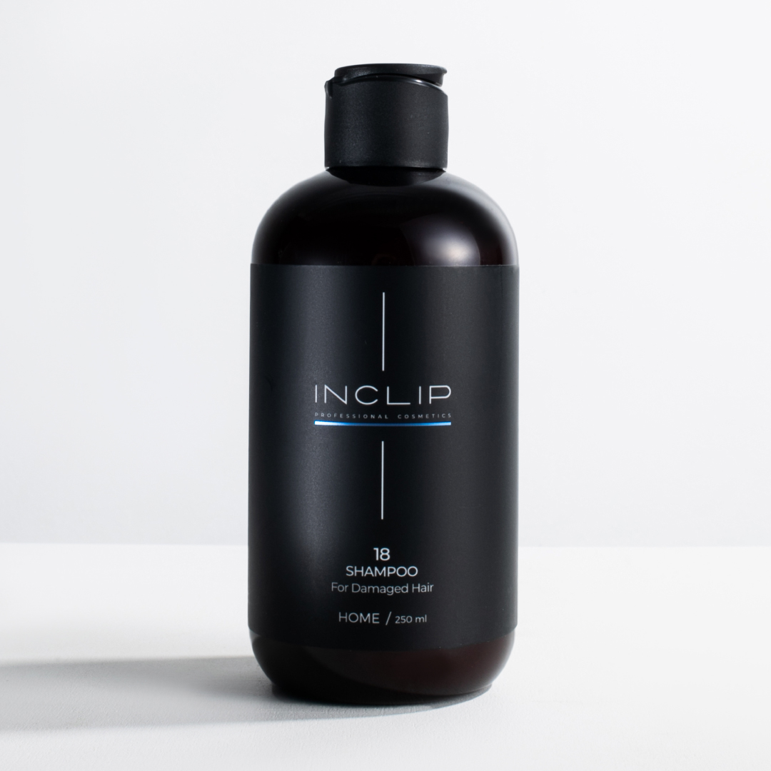 №18 Шампунь для реконструкции поврежденных волос с кератином Inclip