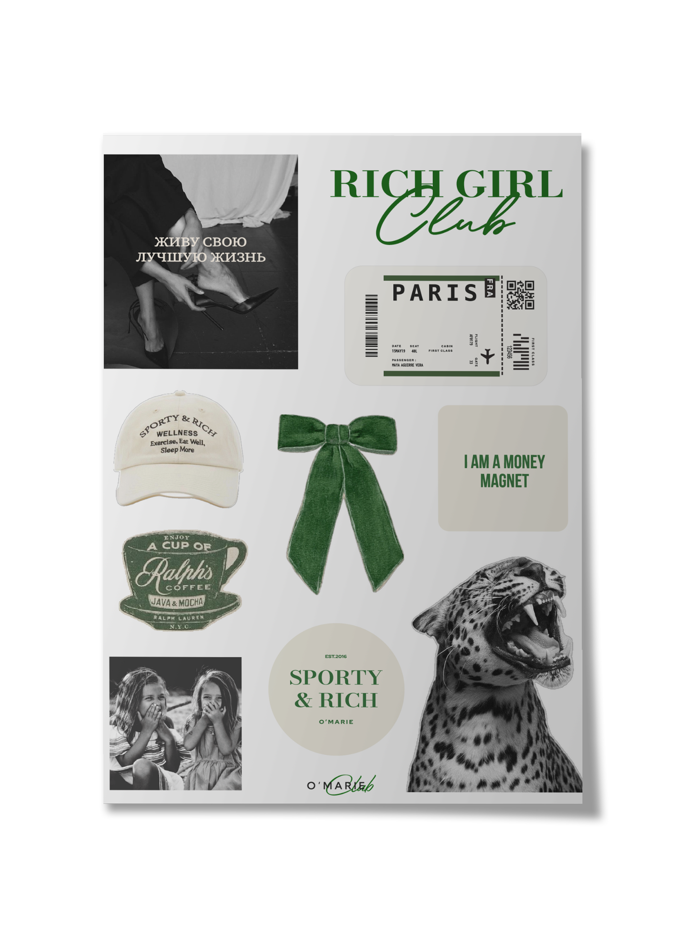 Cтикерпак UV/DTF из коллекции RICH GIRL CLUB