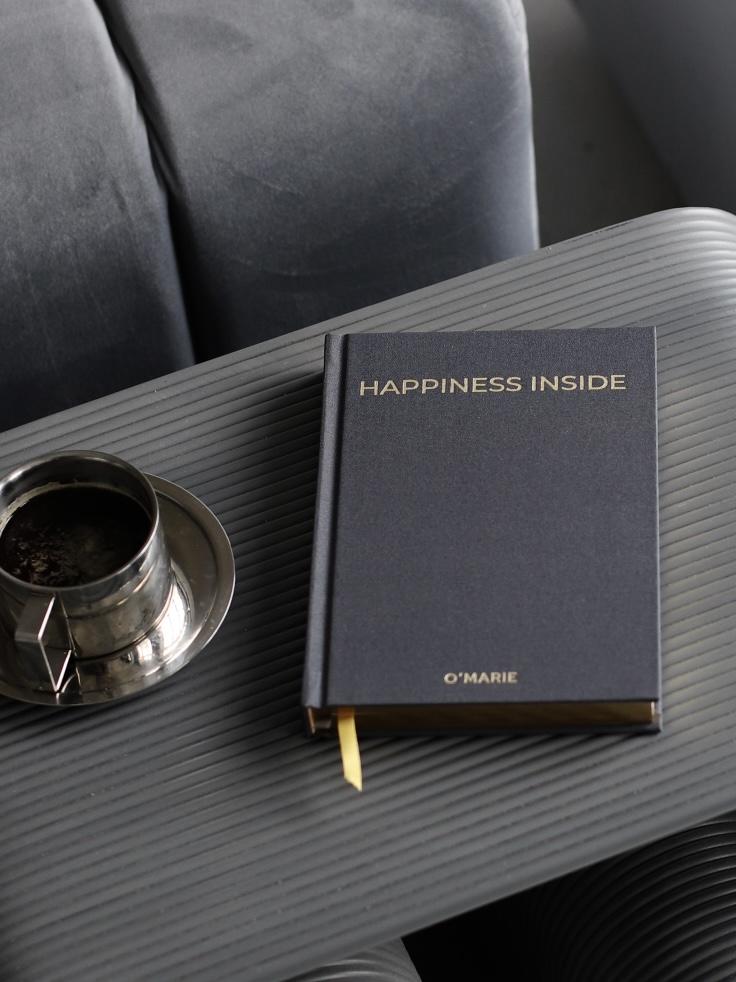 O'MARIE Ежедневник недатированный на год Happiness Inside с золотым срезом